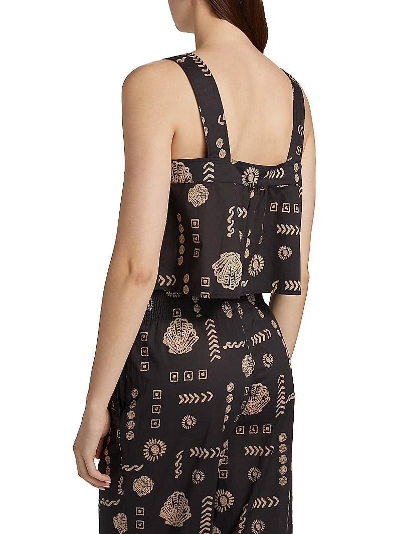 Blythe Abstract Print Cotton Tank