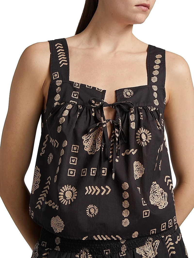 Blythe Abstract Print Cotton Tank