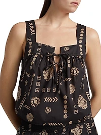 Blythe Abstract Print Cotton Tank