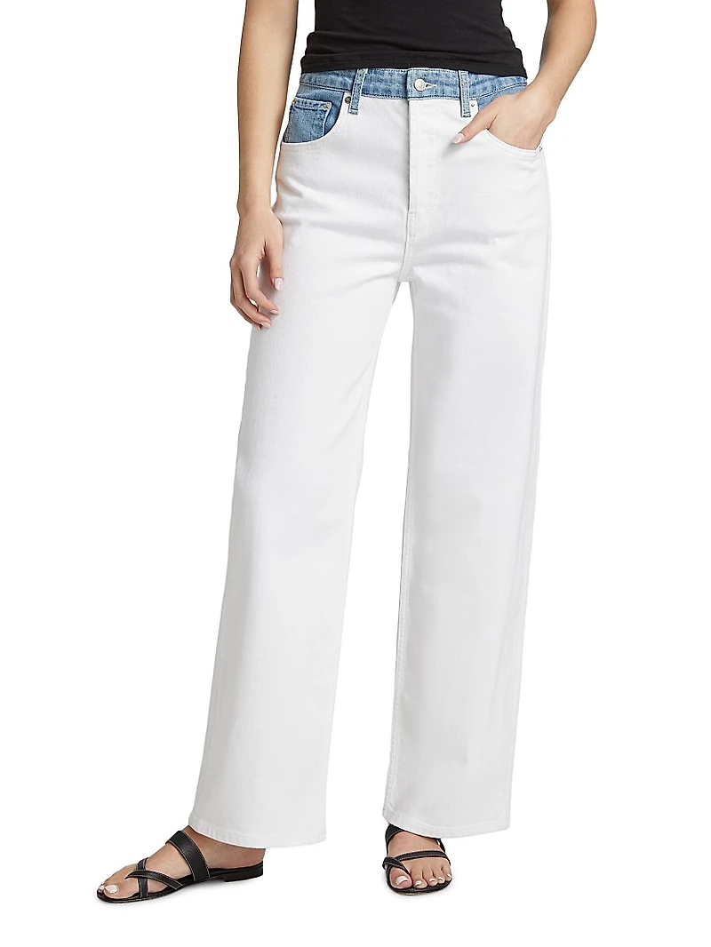 Del Mar Stretch-Denim Straight Jeans