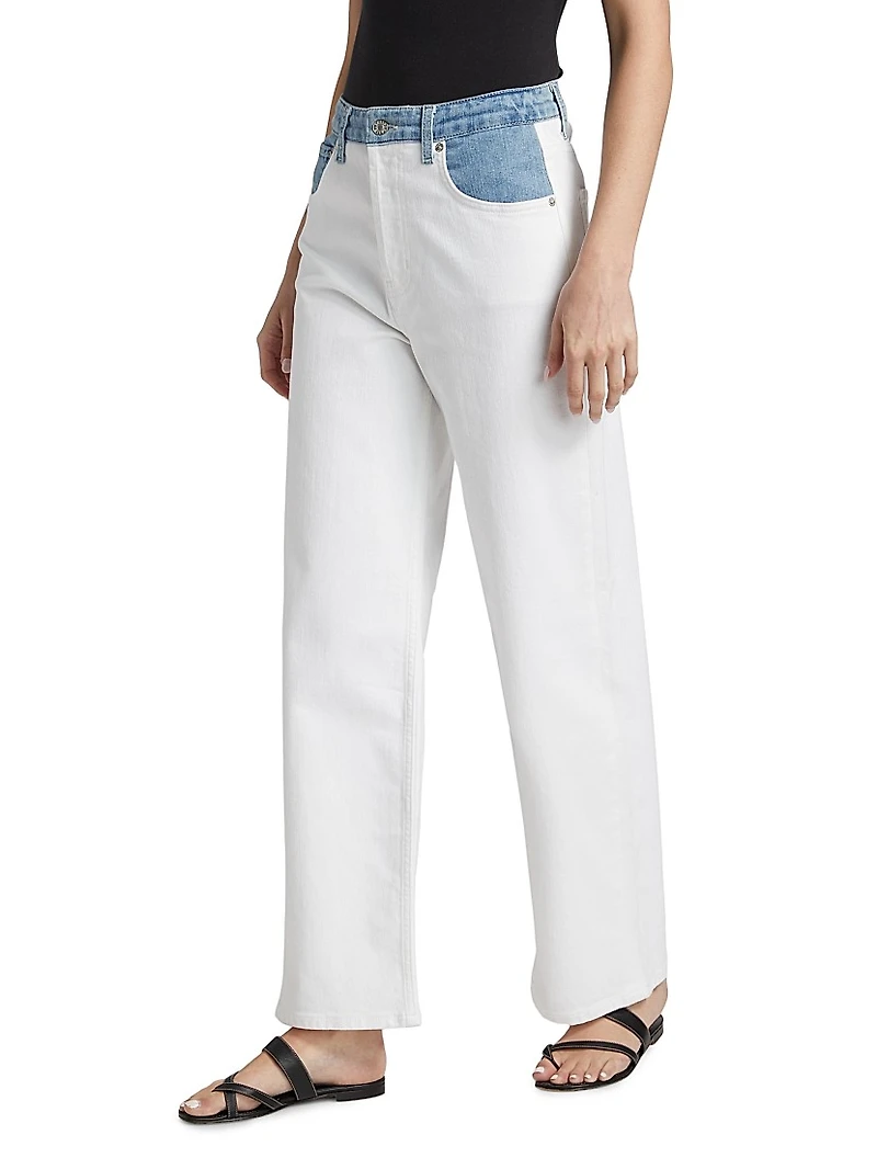 Del Mar Stretch-Denim Straight Jeans