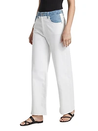 Del Mar Stretch-Denim Straight Jeans