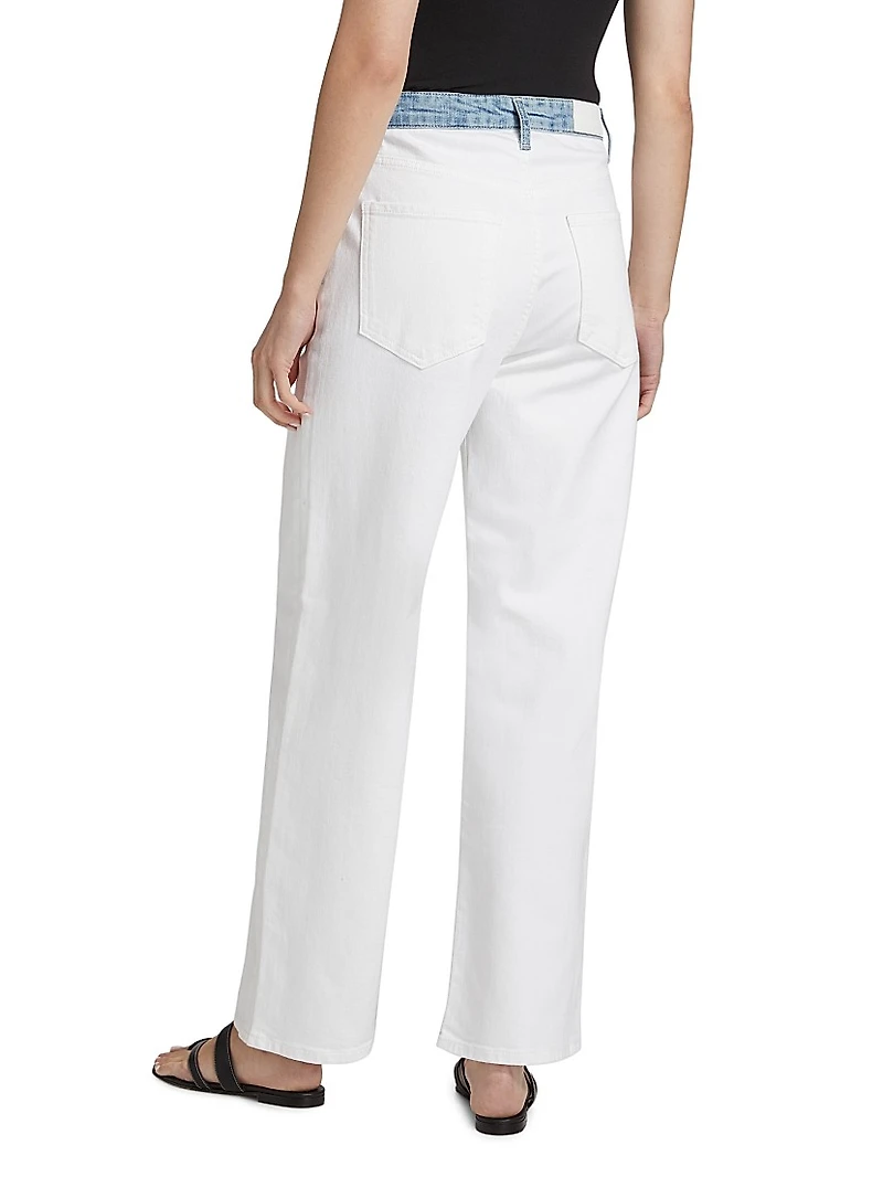 Del Mar Stretch-Denim Straight Jeans