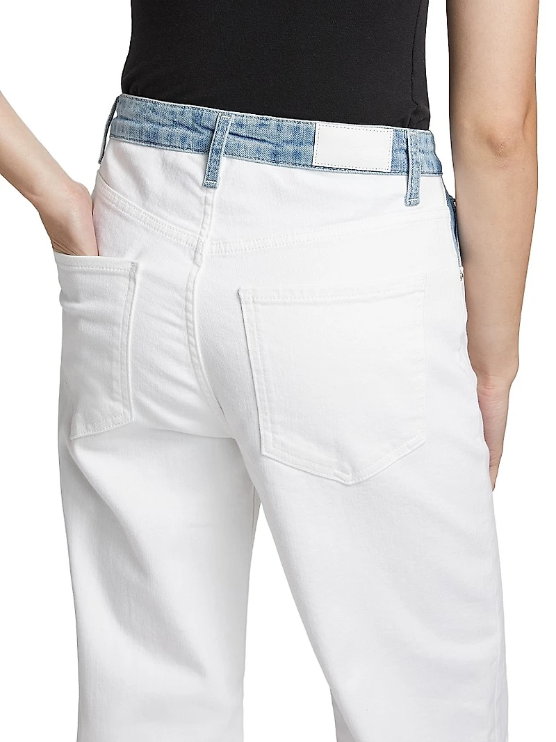 Del Mar Stretch-Denim Straight Jeans