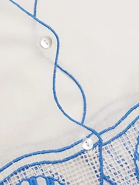 Venice Embroidered Cotton-Linen Top