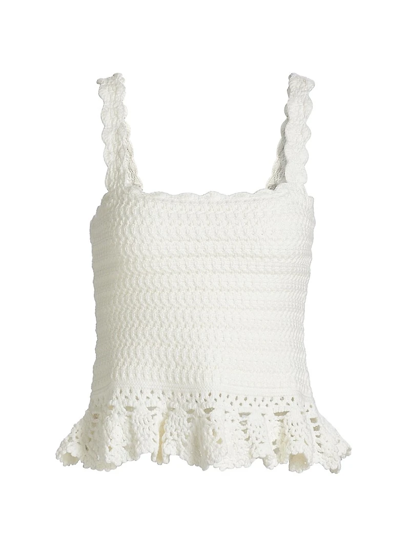 Estefania Cotton-Blend Knit Top