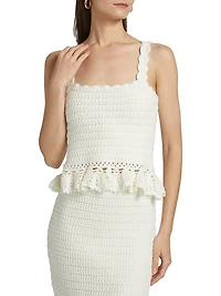 Estefania Cotton-Blend Knit Top