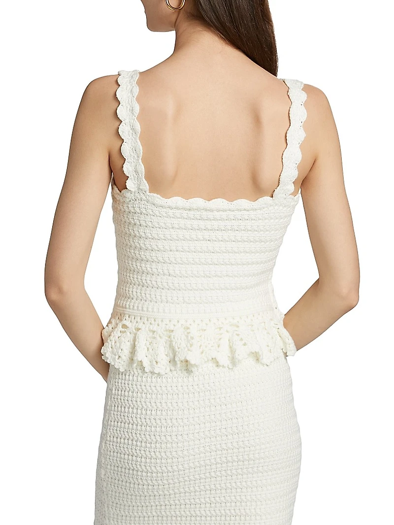 Estefania Cotton-Blend Knit Top