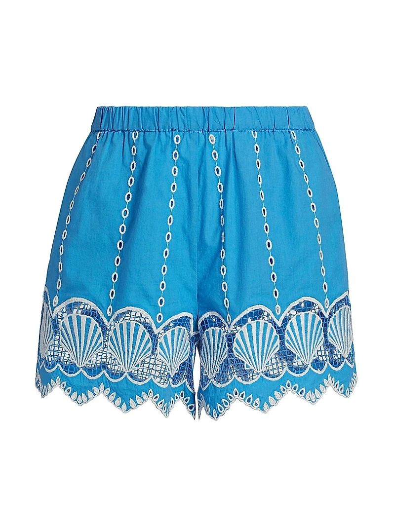Mai Embroidered Cotton Shorts