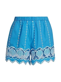 Mai Embroidered Cotton Shorts