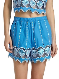 Mai Embroidered Cotton Shorts