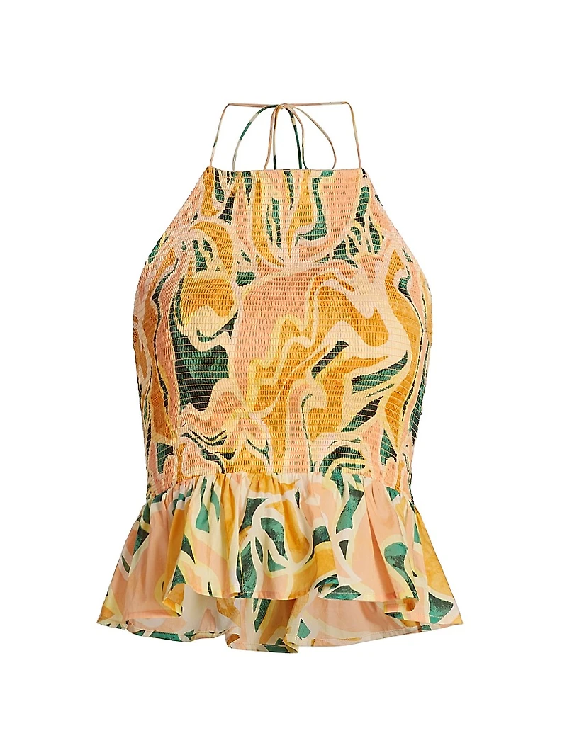 Gwendolyn Abstract Cotton Sleeveless Top