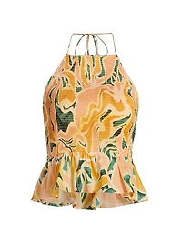 Gwendolyn Abstract Cotton Sleeveless Top