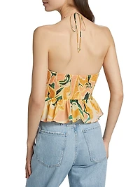 Gwendolyn Abstract Cotton Sleeveless Top