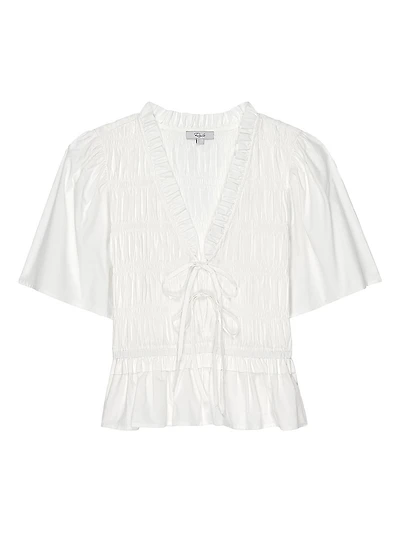 Portia Gathered Tie-Front Top