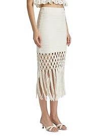 Sevilla Cotton-Blend Knit Midi-Skirt