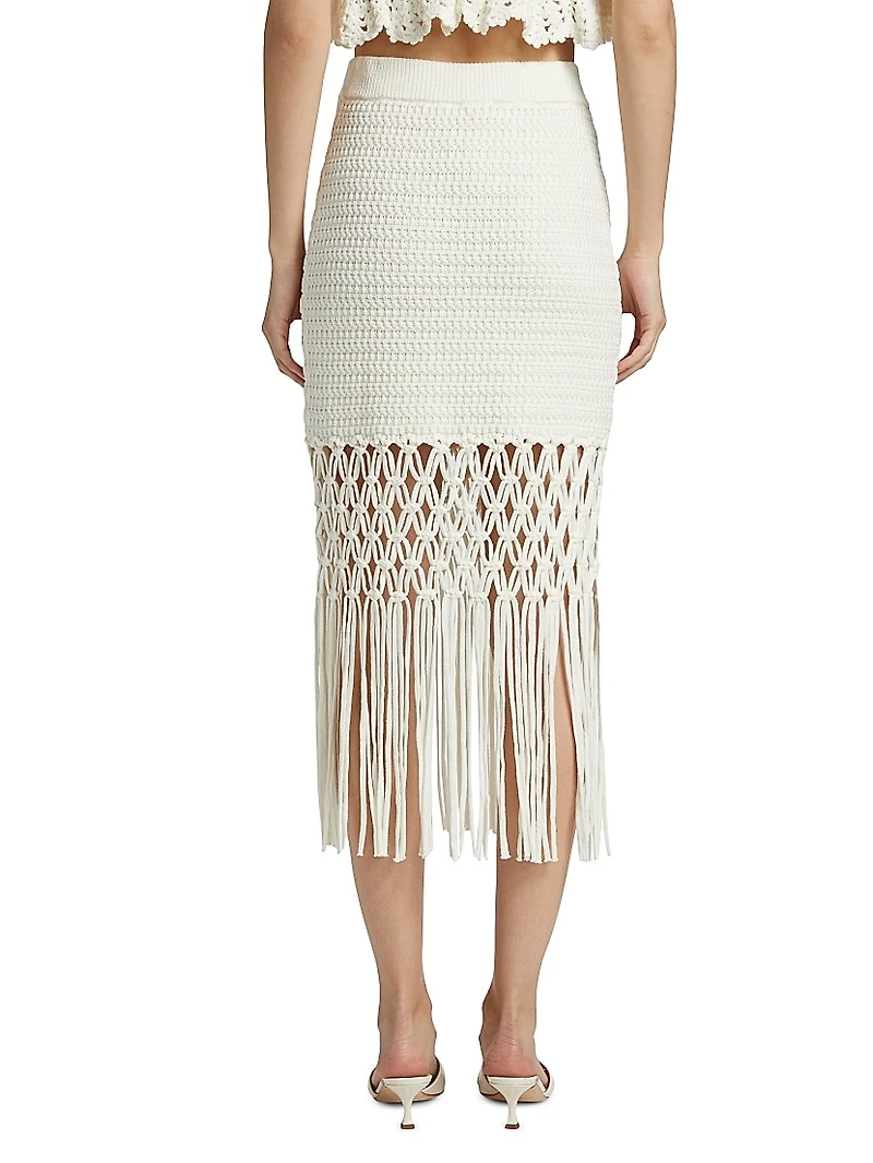 Sevilla Cotton-Blend Knit Midi-Skirt
