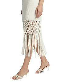 Sevilla Cotton-Blend Knit Midi-Skirt