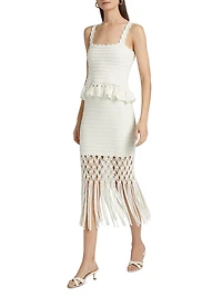 Sevilla Cotton-Blend Knit Midi-Skirt