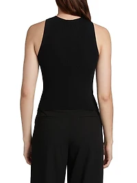 Senna Rib-Knit Halterneck Tank