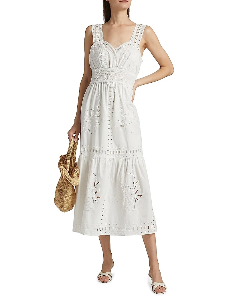 Fawn Cotton Sleeveless Midi-Dress
