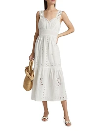 Fawn Cotton Sleeveless Midi-Dress