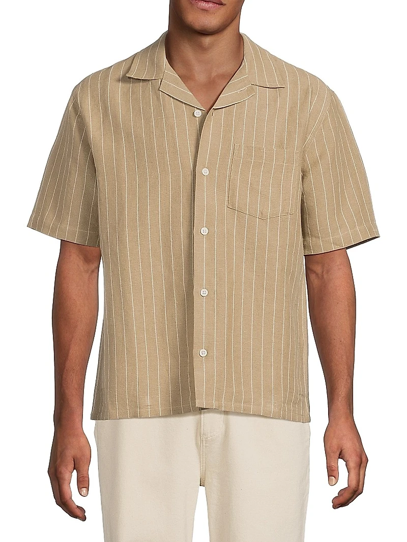 Boulder Retro Linen-Cotton Camp Shirt