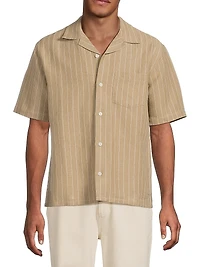 Boulder Retro Linen-Cotton Camp Shirt