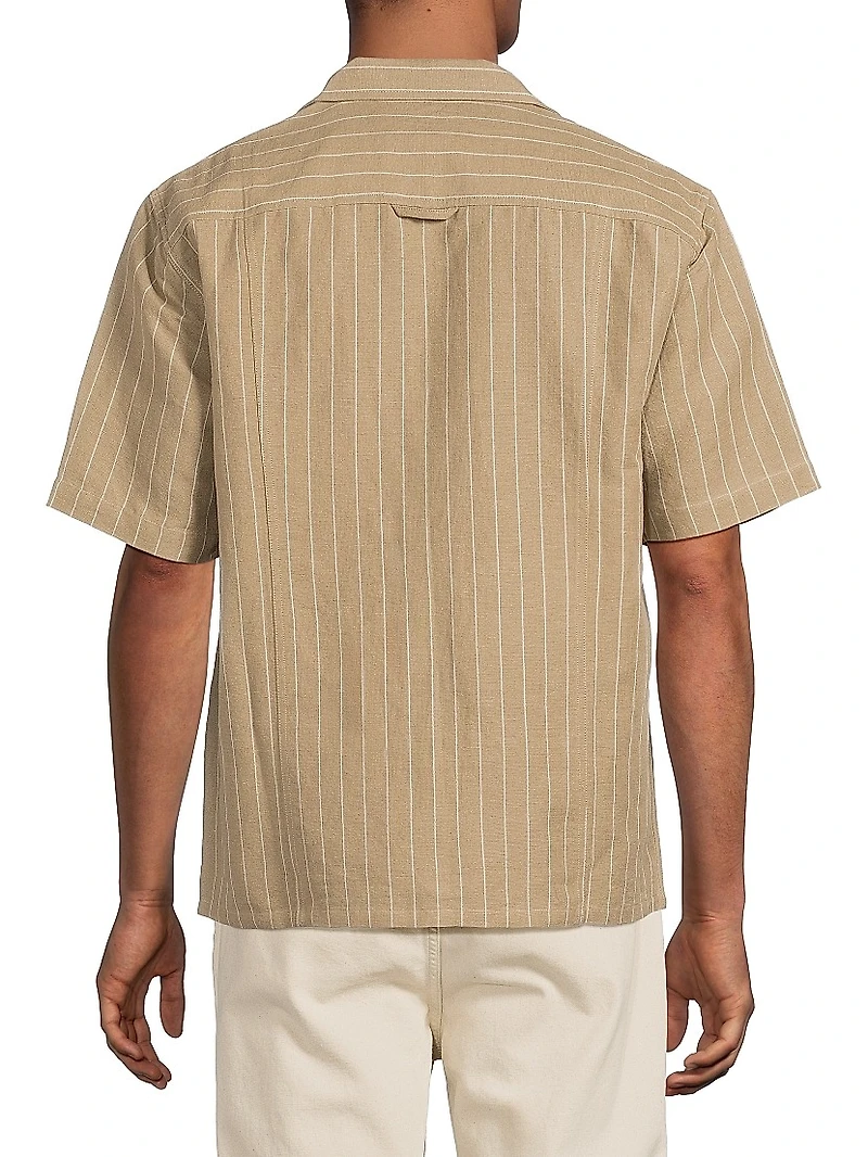 Boulder Retro Linen-Cotton Camp Shirt