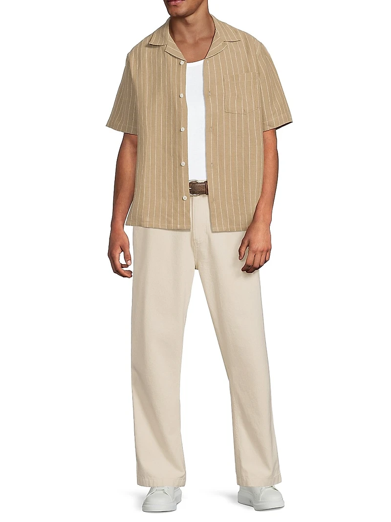 Boulder Retro Linen-Cotton Camp Shirt