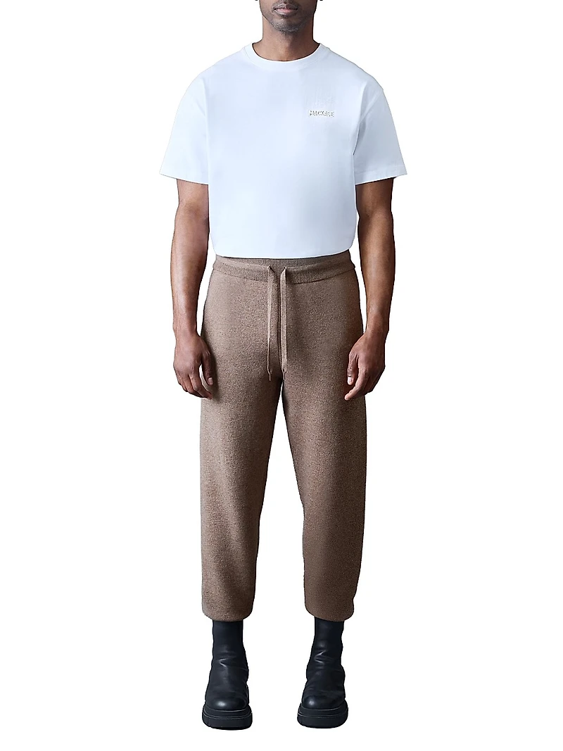 Harrison Wool-Cashmere Track Pants