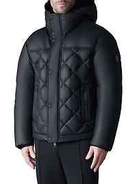 Cash Shearling-Trim Quilted Jacket