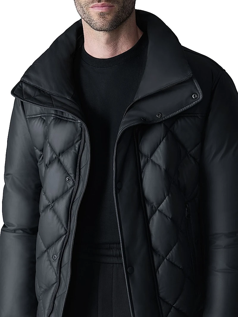 Cash Shearling-Trim Quilted Jacket
