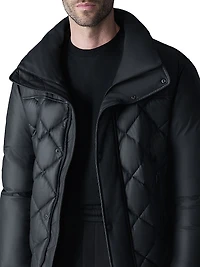 Cash Shearling-Trim Quilted Jacket
