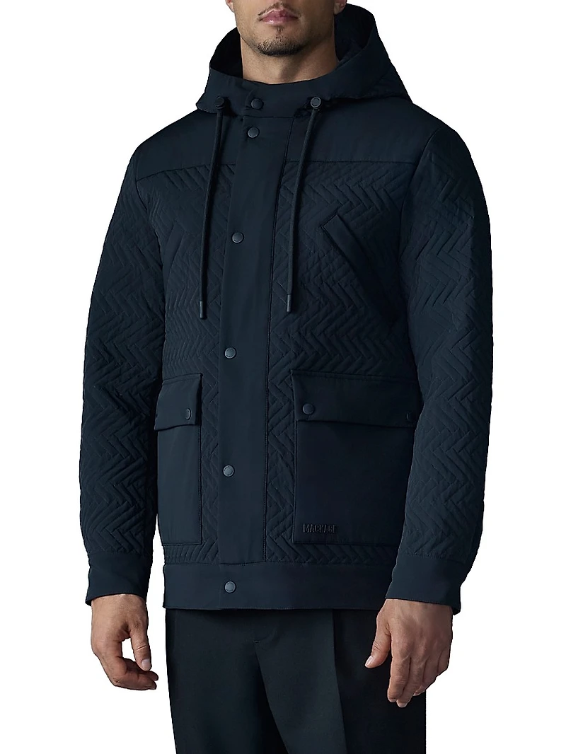 Thiago Chevron-Quilted Down Jacket