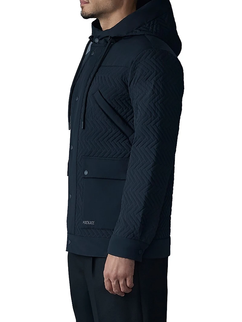 Thiago Chevron-Quilted Down Jacket
