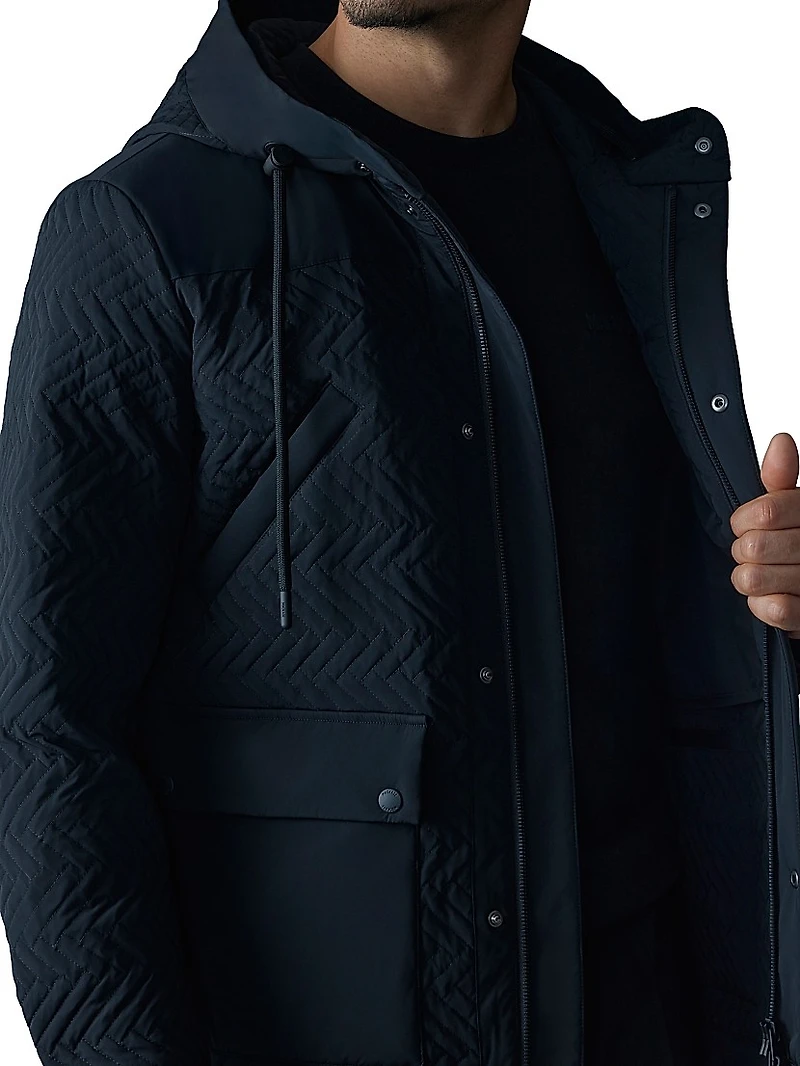 Thiago Chevron-Quilted Down Jacket