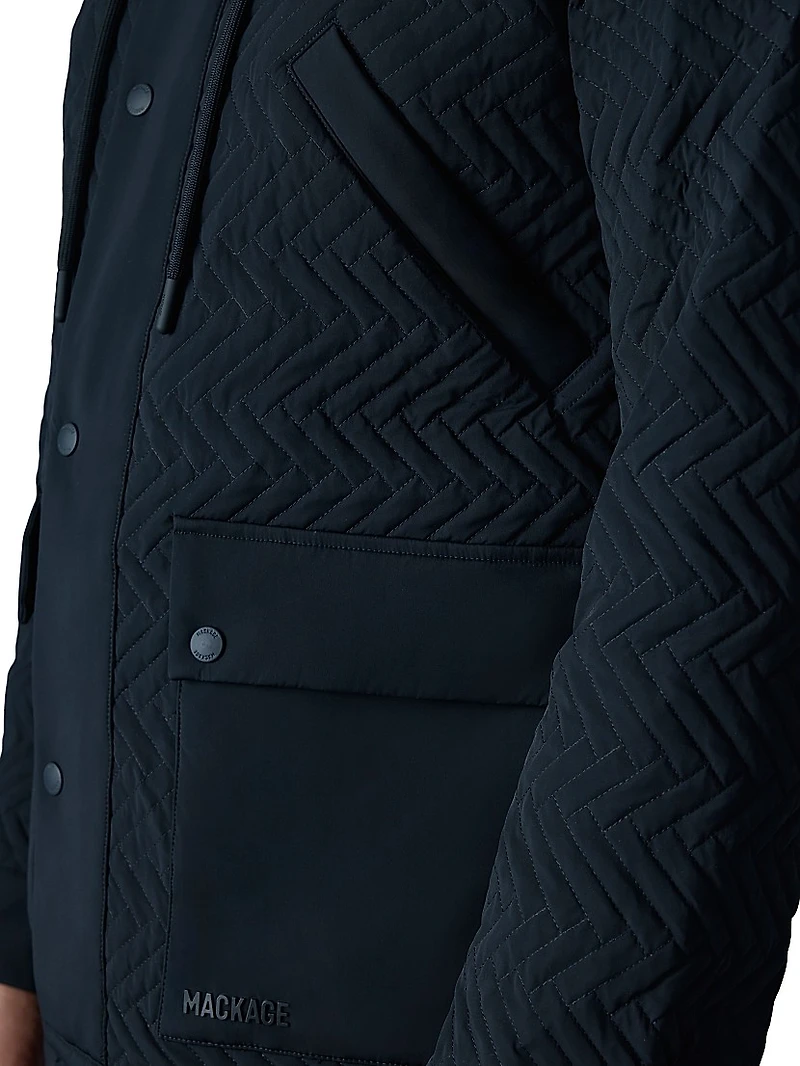 Thiago Chevron-Quilted Down Jacket