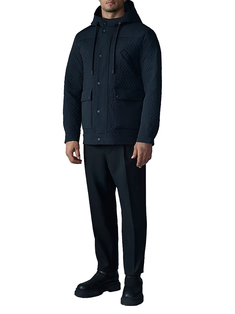 Thiago Chevron-Quilted Down Jacket