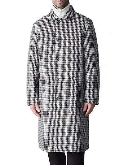 Ralph Houndstooth Reversible Long Coat