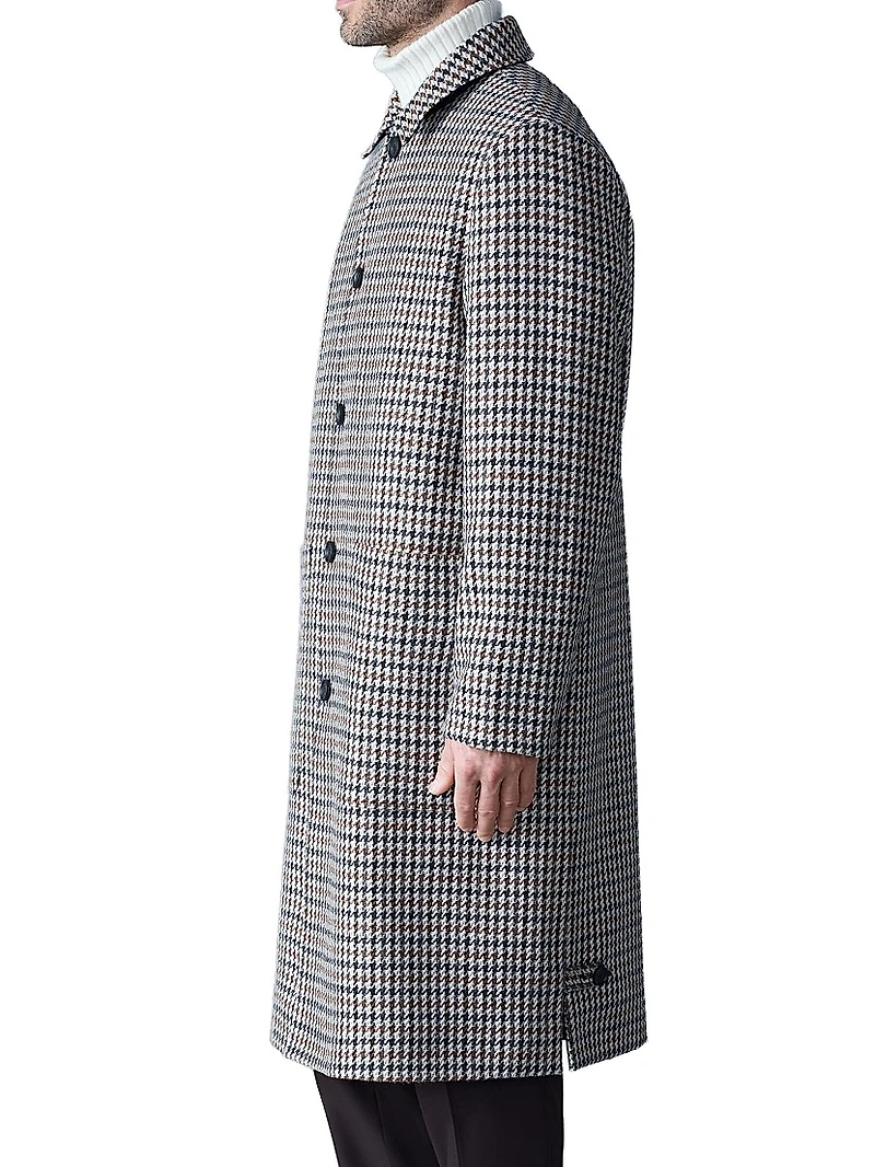 Ralph Houndstooth Reversible Long Coat