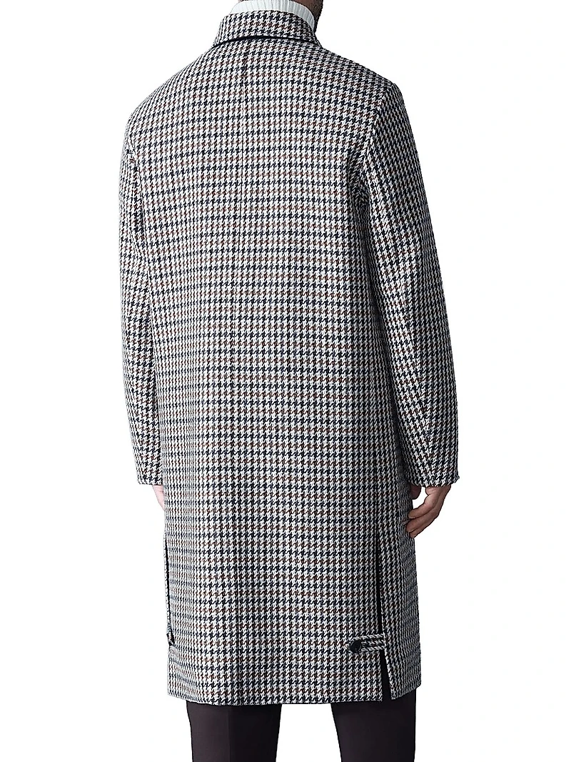 Ralph Houndstooth Reversible Long Coat