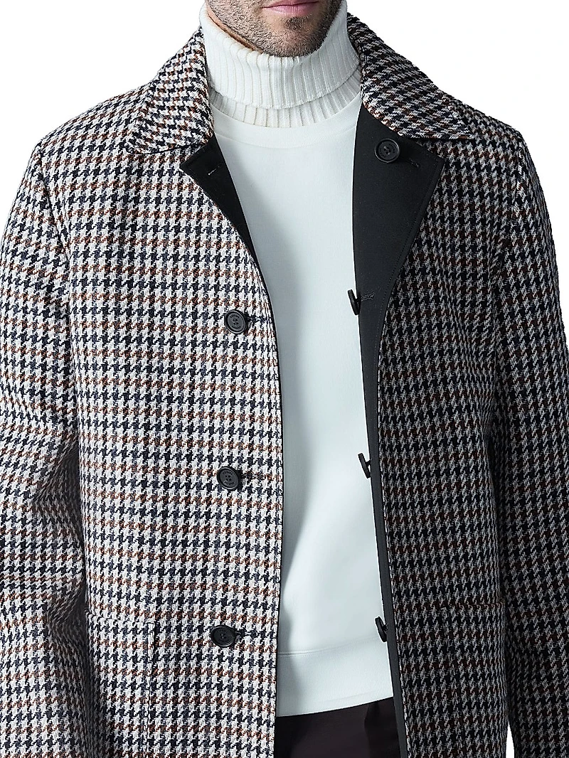 Ralph Houndstooth Reversible Long Coat