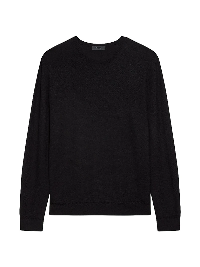 Silk-Cotton Crewneck Sweater