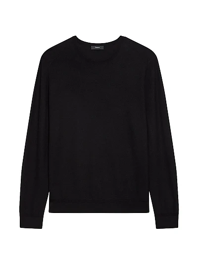 Silk-Cotton Crewneck Sweater
