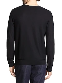 Silk-Cotton Crewneck Sweater