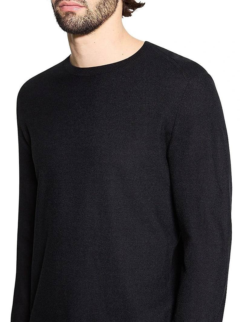 Silk-Cotton Crewneck Sweater