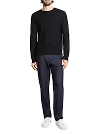 Silk-Cotton Crewneck Sweater
