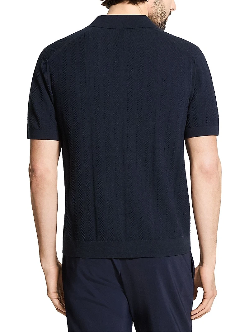 Knit Chevron Camp Shirt