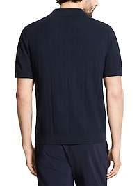 Knit Chevron Camp Shirt